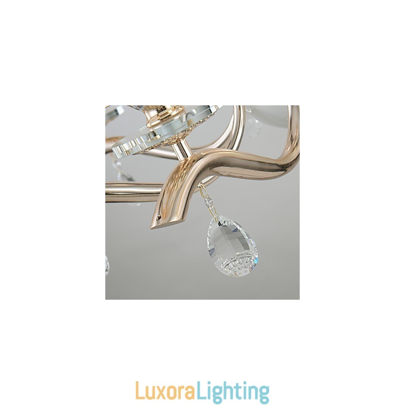 Designer Touch Decorative Chandelier Modern Contemporary Electroplated Feature for Crystal Metal