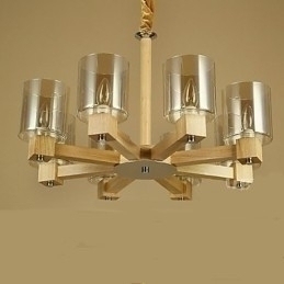 Designer Touch Decorative Fashion Pendant lamp Table Wooden Glass Cover