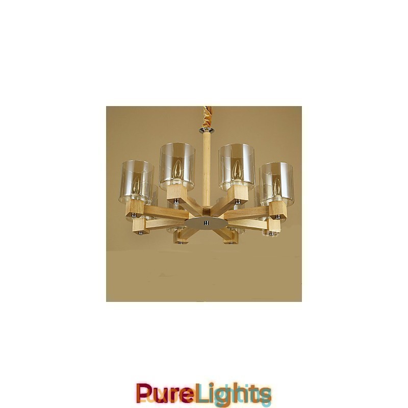 Designer Touch Decorative Fashion Pendant lamp Table Wooden Glass Cover