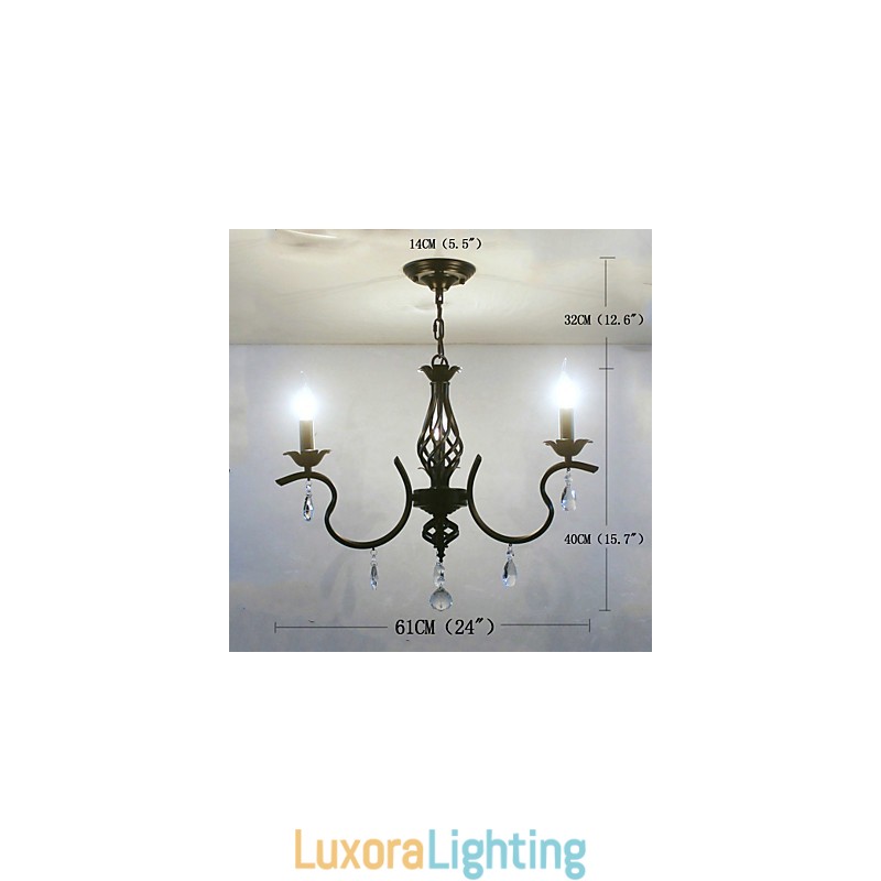 Designer Touch Decorative European Style Crystal Chandelier Small Chandelier Simple Creative Lamps