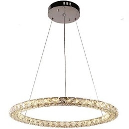 Designer Touch Decorative Ring Crystal Pendant Light Modern Crystal Chandelier Ceiling Lights Indoor Lamp Fixtures Dimmable with Remote Control