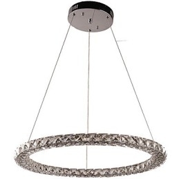 Designer Touch Decorative Ring Crystal Pendant Light Modern Crystal Chandelier Ceiling Lights Indoor Lamp Fixtures Dimmable with Remote Control