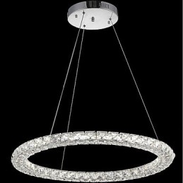 Designer Touch Decorative Ring Crystal Pendant Light Modern Crystal Chandelier Ceiling Lights Indoor Lamp Fixtures Dimmable with Remote Control