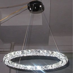 Designer Touch Decorative Ring Crystal Pendant Light Modern Crystal Chandelier Ceiling Lights Indoor Lamp Fixtures Dimmable with Remote Control