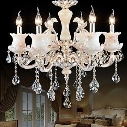 Designer Touch Decorative European Style Zinc Alloy Candle Crystal Pendant lamp