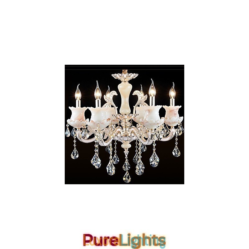 Designer Touch Decorative European Style Zinc Alloy Candle Crystal Pendant lamp