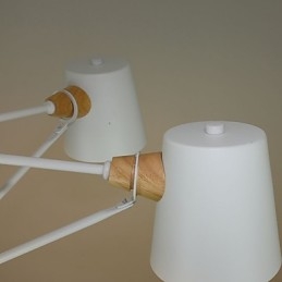 Designer Touch Decorative 4 Light Multi Colours Macaron Wood Vintage Painting Feature Metal Chandelier