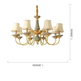 Designer Touch Decorative All Copper Chandelier Jade Chandelier KP8