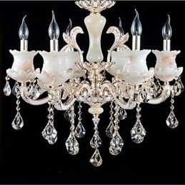 Designer Touch Decorative European Style Zinc Alloy Candle Crystal Pendant lamp