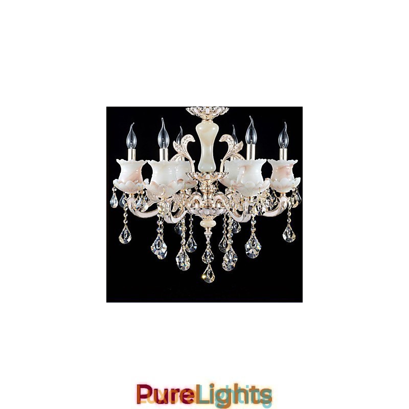 Designer Touch Decorative European Style Zinc Alloy Candle Crystal Pendant lamp