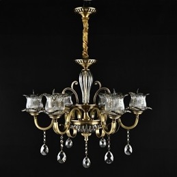 Designer Touch Decorative Rustic Lodge Painting Feature for Designers Metal Indoor Shops 2 Bulbs Chandelier