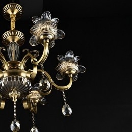 Designer Touch Decorative Rustic Lodge Painting Feature for Designers Metal Indoor Shops 2 Bulbs Chandelier