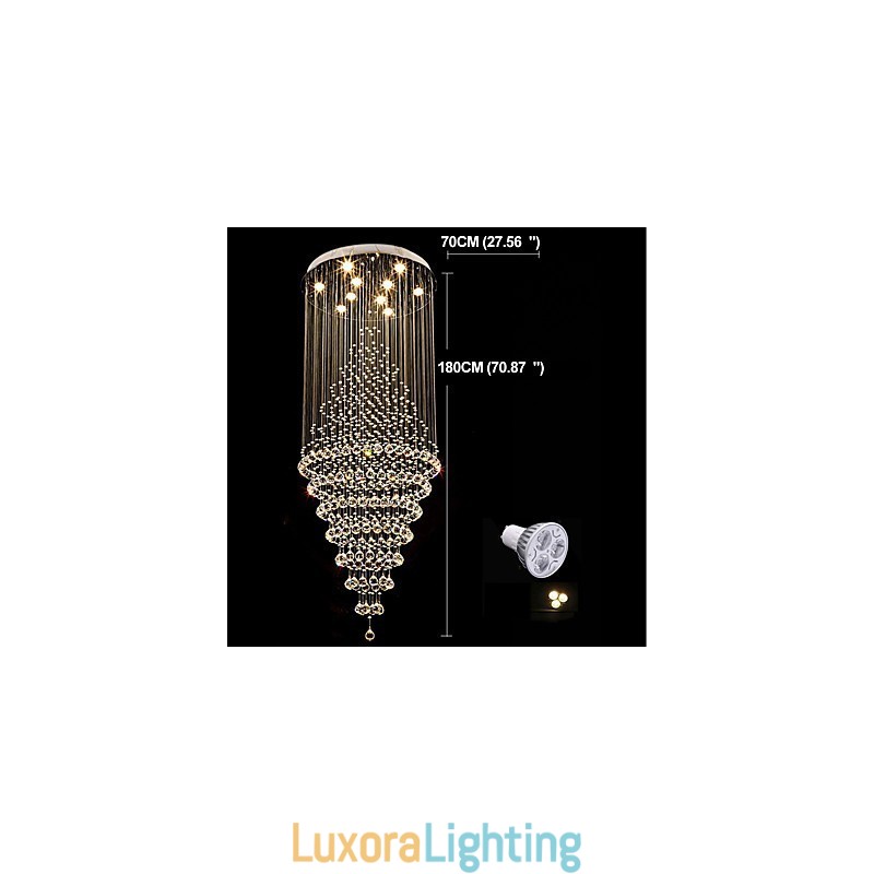 Designer Touch Decorative Contemporary Crystal Ceiling Pendant Light Modern Chandelier Home Hanging Lighting Chandelier Lamps Fixtures