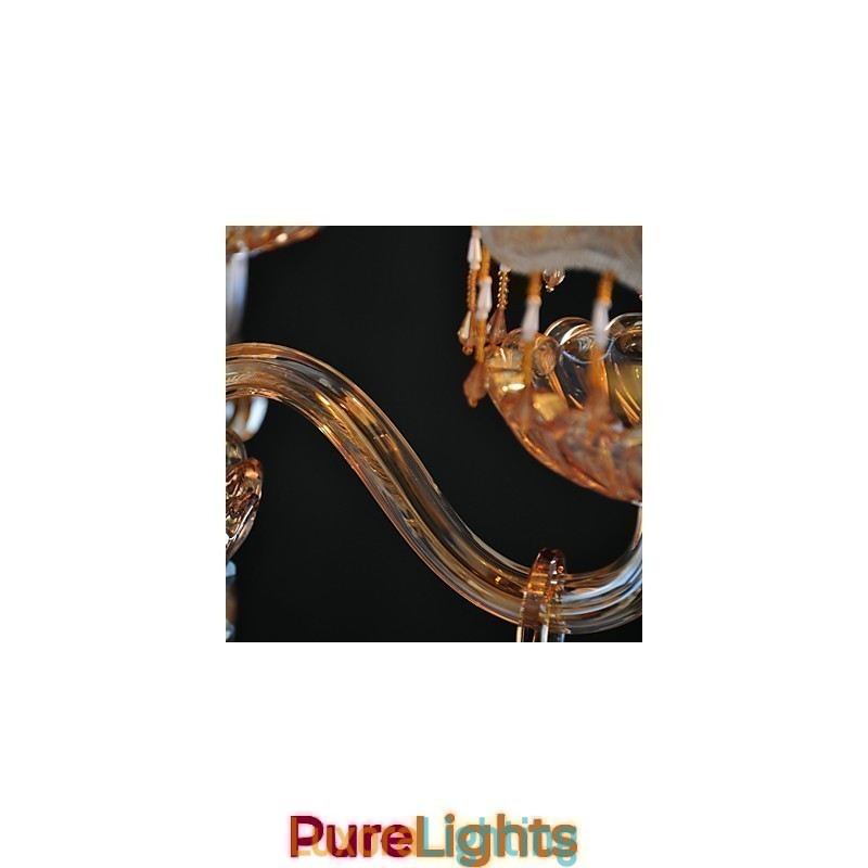 Designer Touch Decorative Chandelier Crystal Retro Glass 4 Light