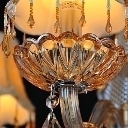 Designer Touch Decorative Chandelier Crystal Retro Glass 4 Light