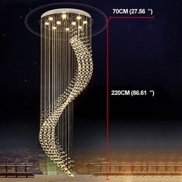 Designer Touch Decorative Modern Crystal Ceiling Pendant Light Indoor Chandelier Home Hanging Lighting Chandelier Lamps Fixtures 3W WARM WHITE Bulbs