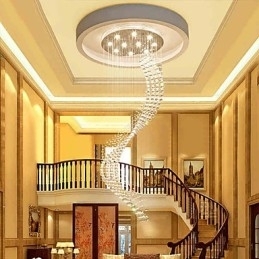 Designer Touch Decorative Modern Crystal Ceiling Pendant Light Indoor Chandelier Home Hanging Lighting Chandelier Lamps Fixtures 3W WARM WHITE Bulbs