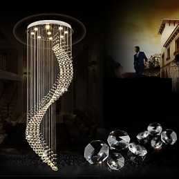 Designer Touch Decorative Modern Crystal Ceiling Pendant Light Indoor Chandelier Home Hanging Lighting Chandelier Lamps Fixtures 3W WARM WHITE Bulbs