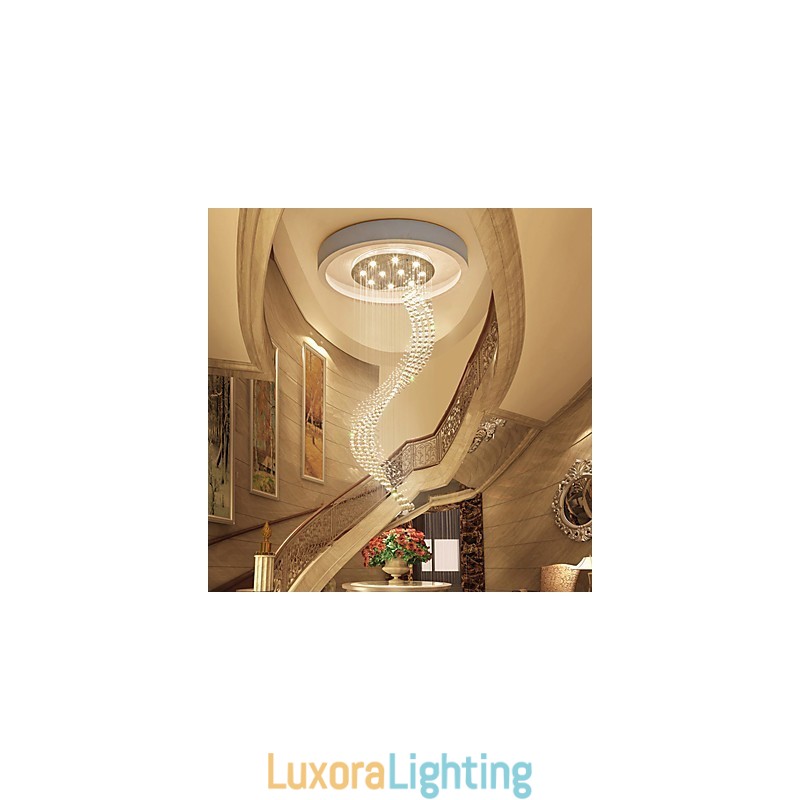 Designer Touch Decorative Modern Crystal Ceiling Pendant Light Indoor Chandelier Home Hanging Lighting Chandelier Lamps Fixtures 3W WARM WHITE Bulbs