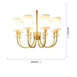 Designer Touch Decorative Pure Brass Chandelier Jade Chandelier