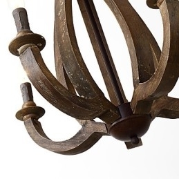 Designer Touch Decorative Vintage Painting Feature Mini Style Wood Bamboo Chandelier Lamp the Decorate Pendant Lamp