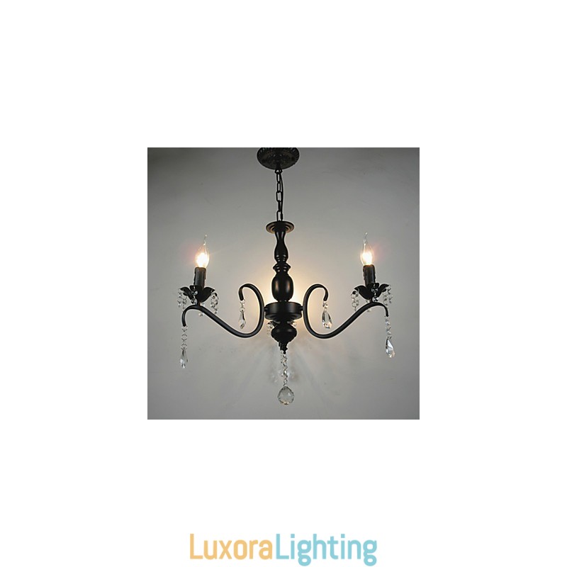 Designer Touch Decorative Crystal Chandelier European Style Wrought Iron Lamp Creative Candle Lamps And Lanterns