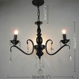 Designer Touch Decorative Crystal Chandelier European Style Wrought Iron Lamp Creative Candle Lamps And Lanterns