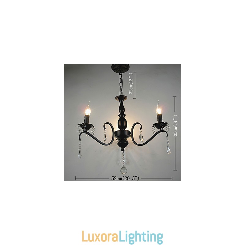 Designer Touch Decorative Crystal Chandelier European Style Wrought Iron Lamp Creative Candle Lamps And Lanterns