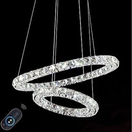 Designer Touch Decorative Crystal Chandelier Lights Indoor Pendant Light Ceiling Lamp Lighting Fixtures Dimmable with Remote Control