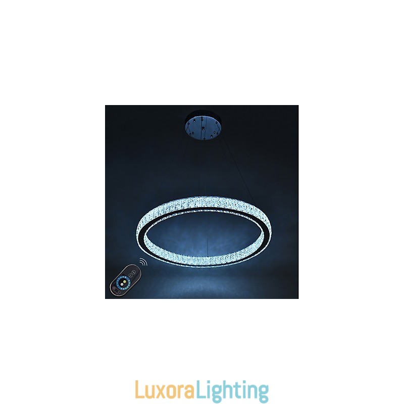 Designer Touch Decorative Dimmable Ring Indoo Ceiling Light Pendant Light Modern Chandelier Lighting Chandelier Lamp with Remote Control