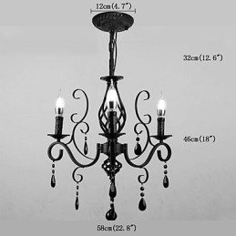 Designer Touch Decorative Crystal Lamp 3 Light Modern Simple Novelty Lightings