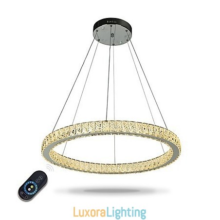 Designer Touch Decorative Dimmable Ring Ceiling Light Pendant Light Modern Chandelier Lighting Indoor Lamp with Remote Control