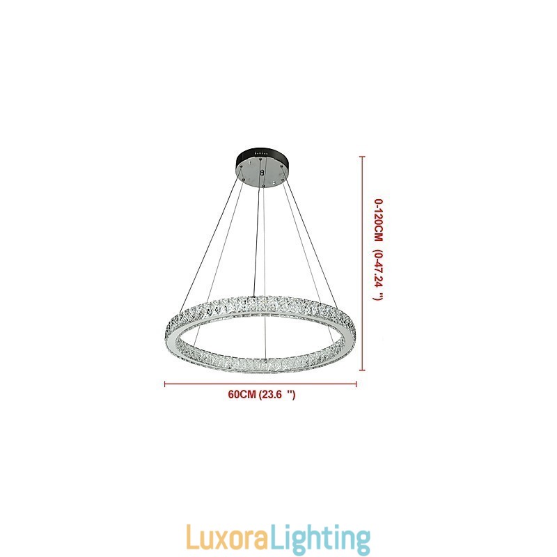 Designer Touch Decorative Dimmable Ring Ceiling Light Pendant Light Modern Chandelier Lighting Indoor Lamp with Remote Control