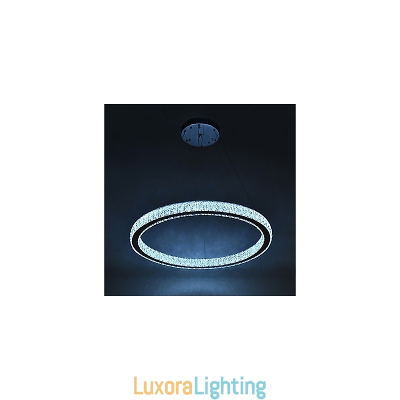 Designer Touch Decorative Dimmable Ring Ceiling Light Pendant Light Modern Chandelier Lighting Indoor Lamp with Remote Control