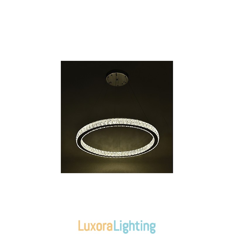 Designer Touch Decorative Dimmable Ring Ceiling Light Pendant Light Modern Chandelier Lighting Indoor Lamp with Remote Control