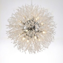 Designer Touch Decorative Firework Globe Dandelion Chrome Feature Crystal Metal Chandelier