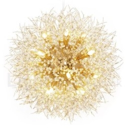 Designer Touch Decorative Firework Globe Dandelion Chrome Feature Crystal Metal Chandelier