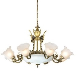Designer Touch Decorative Traditional Classic Painting Feature for Mini Style Metal Chandelier