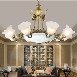 Designer Touch Decorative Traditional Classic Painting Feature for Mini Style Metal Chandelier