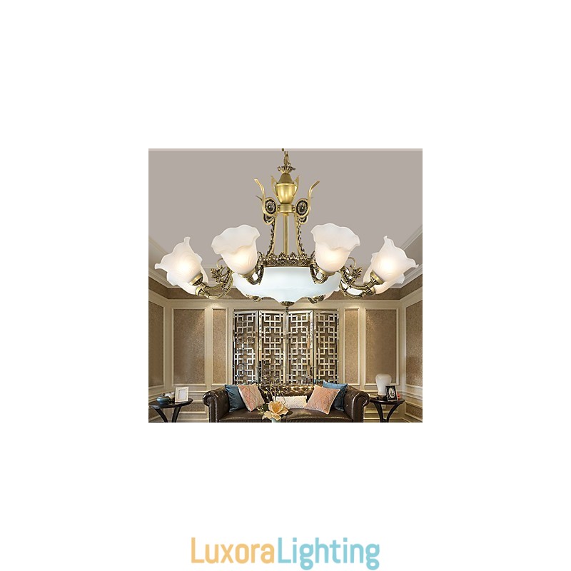 Designer Touch Decorative Traditional Classic Painting Feature for Mini Style Metal Chandelier