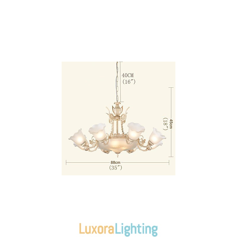 Designer Touch Decorative Traditional Classic Painting Feature for Mini Style Metal Chandelier
