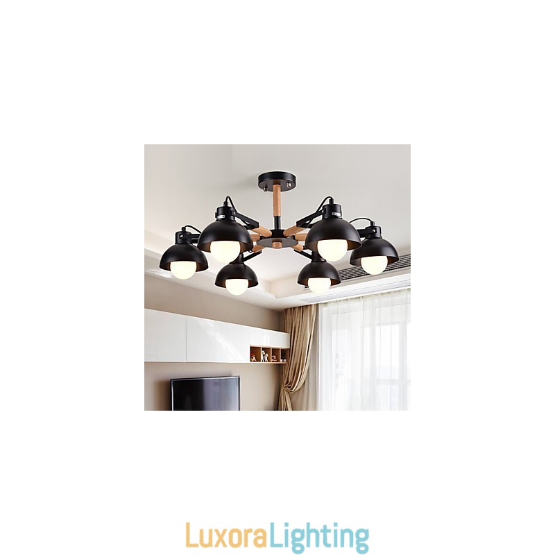 Designer Touch Decorative Traditional Classic Rustic Lodge Vintage Retro Painting Feature for Mini Style Metal Chandelier