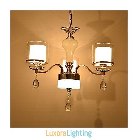 Designer Touch Decorative Modern Contemporary Electroplated Feature for Crystal Metal Chandelier