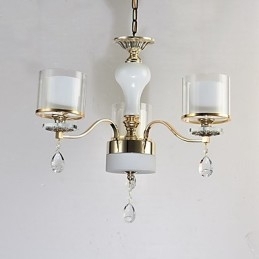 Designer Touch Decorative Modern Contemporary Electroplated Feature for Crystal Metal Chandelier