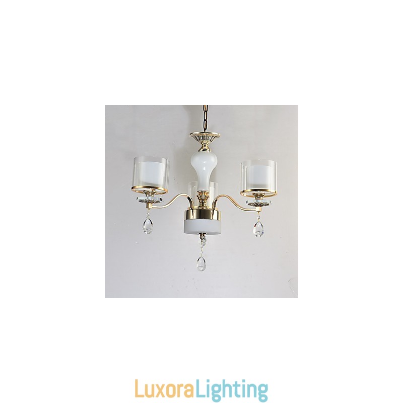 Designer Touch Decorative Modern Contemporary Electroplated Feature for Crystal Metal Chandelier