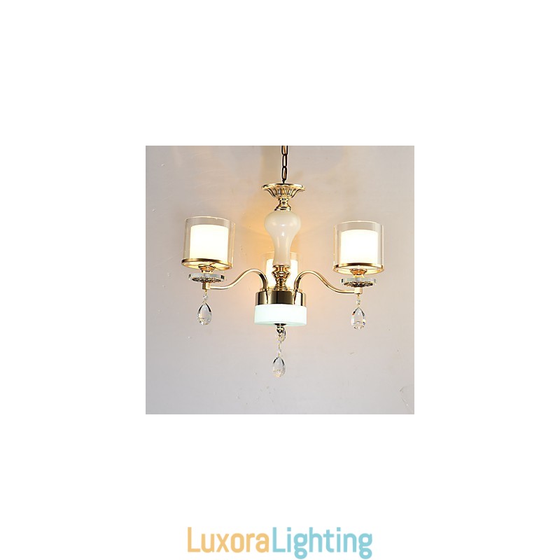 Designer Touch Decorative Modern Contemporary Electroplated Feature for Crystal Metal Chandelier