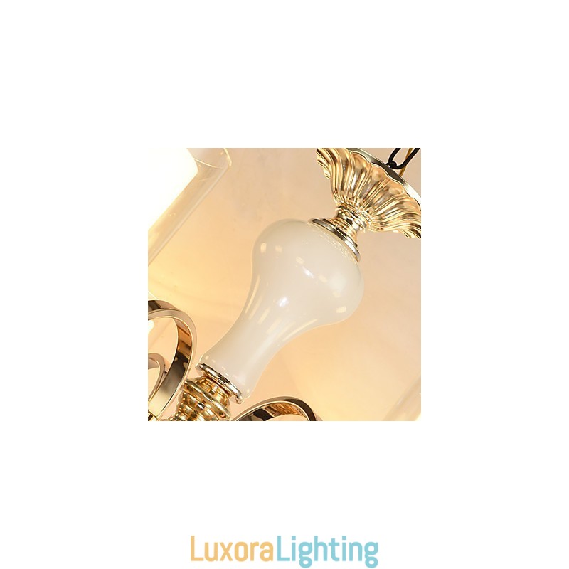 Designer Touch Decorative Modern Contemporary Electroplated Feature for Crystal Metal Chandelier