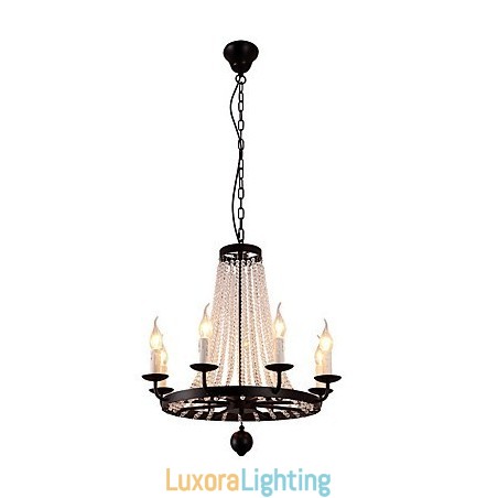 Designer Touch Decorative 8 Lights Chandelier Modern Contemporary Traditional Classic Rustic Lodge Vintage Retro Lantern Drum Country Island Globe Bowl