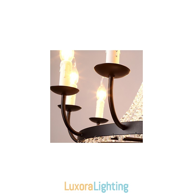 Designer Touch Decorative 8 Lights Chandelier Modern Contemporary Traditional Classic Rustic Lodge Vintage Retro Lantern Drum Country Island Globe Bowl