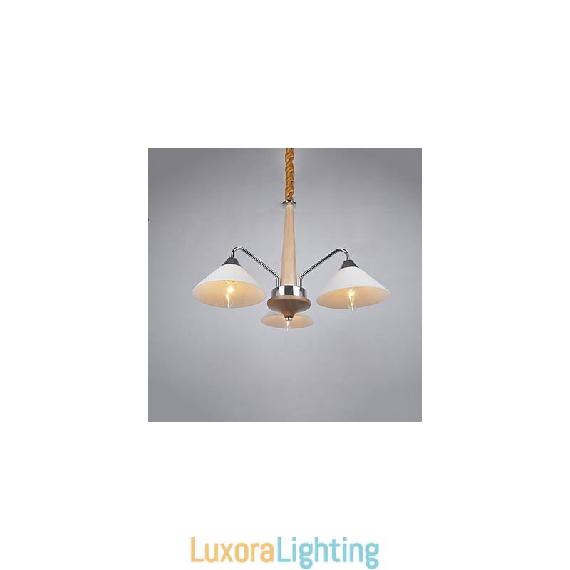 Designer Touch Decorative Modern Contemporary Country Electroplated Feature for Wood Bamboo Chandelier